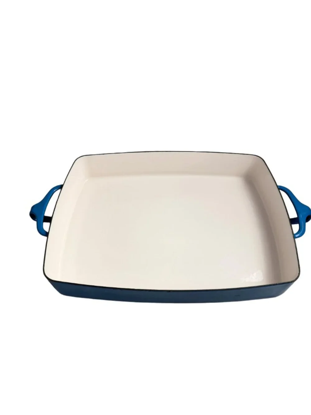 Dansk Blue Cream Enamel Kobenstyle Roasting Pan Baker Dish Rectangular Casserole